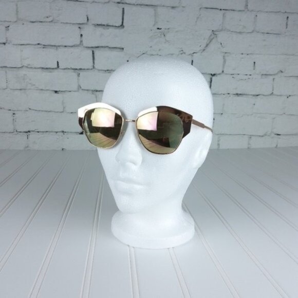 Joe's Jeans Silver Metallic Cat Eye Sunglasses - Picture 1 of 7